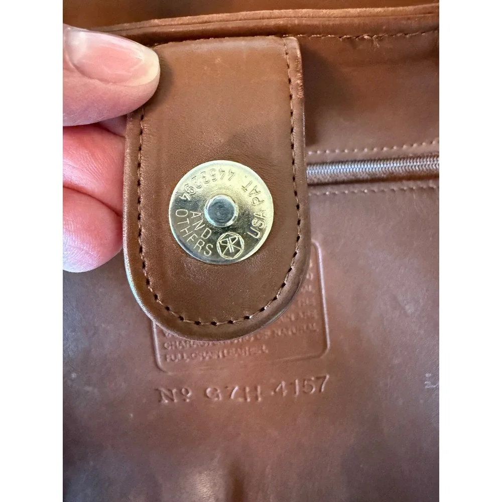 Vintage Coach Brown Leather Tote Bag USA Made G7H-4157 Brass Hardware Handbag
